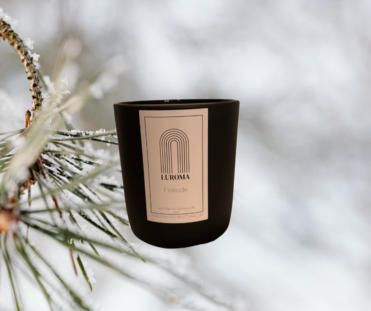 Fireside Winter Candle (Matte Black Vessel)