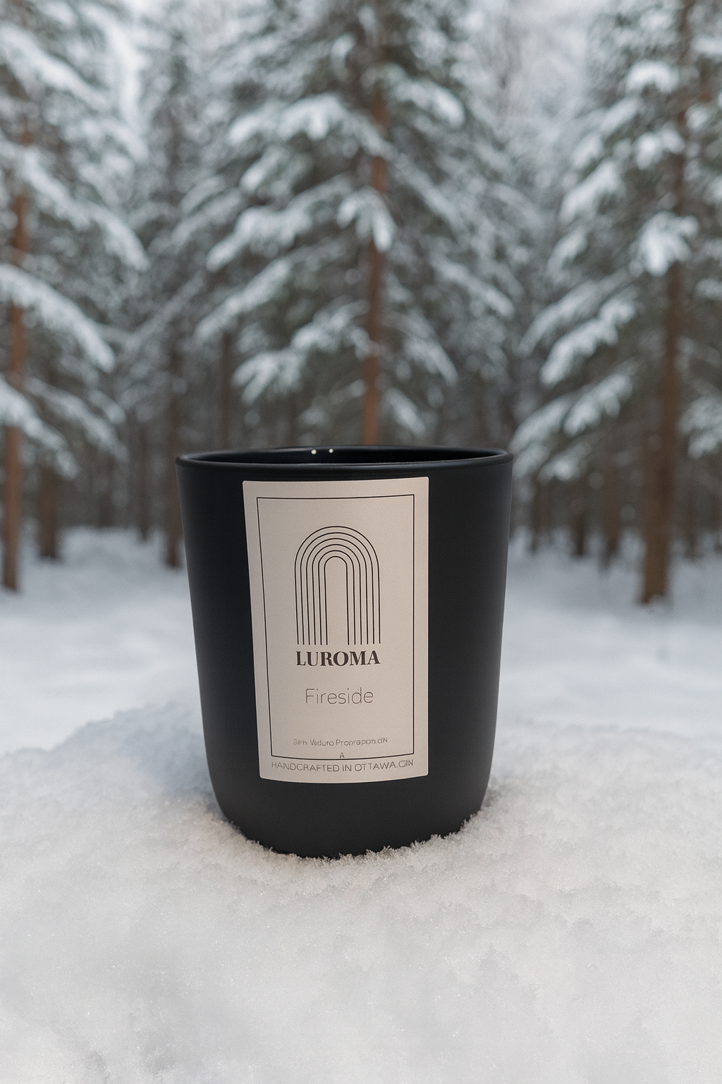 Fireside Winter Candle (Matte Black Vessel)