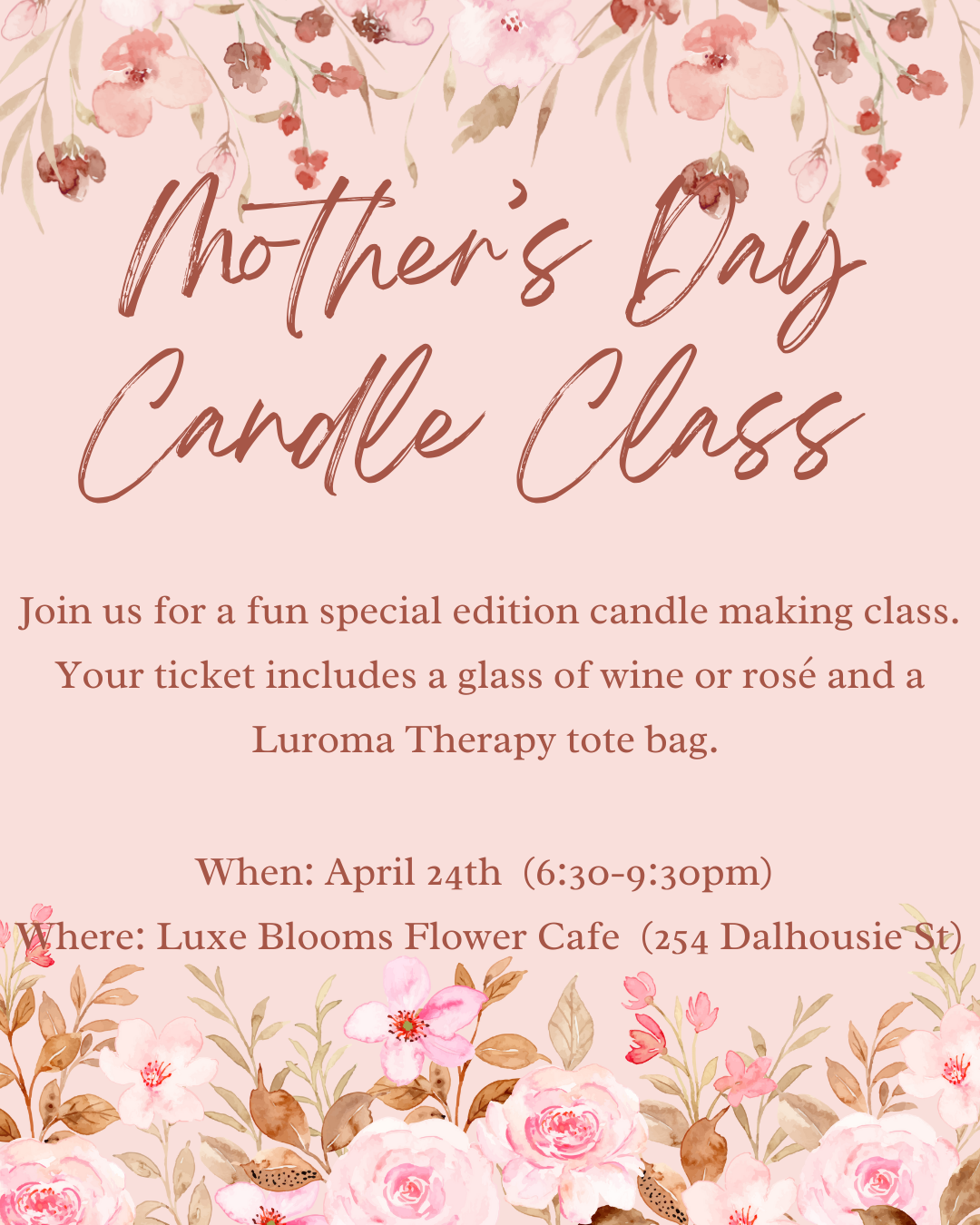 April 24: Mother's Day Candle Class